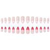 Valentine's Day Almond-Shaped Red & White Heart Nail Art Tips