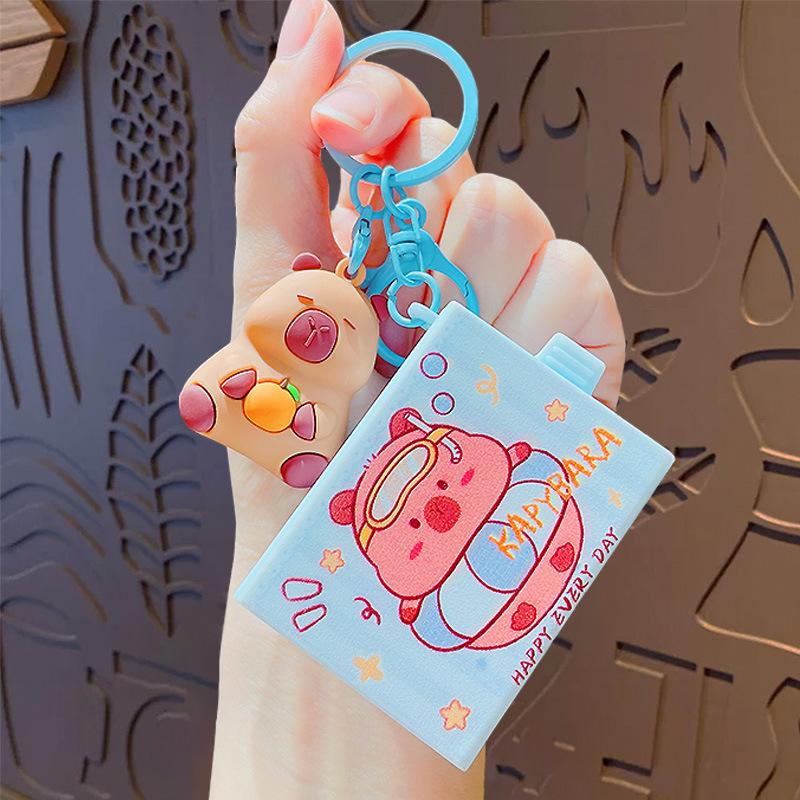 Creative Cartoon Kapibara Magic Box Children S Toys Keychain Schoolbag Pendant Key Chain Small Gift