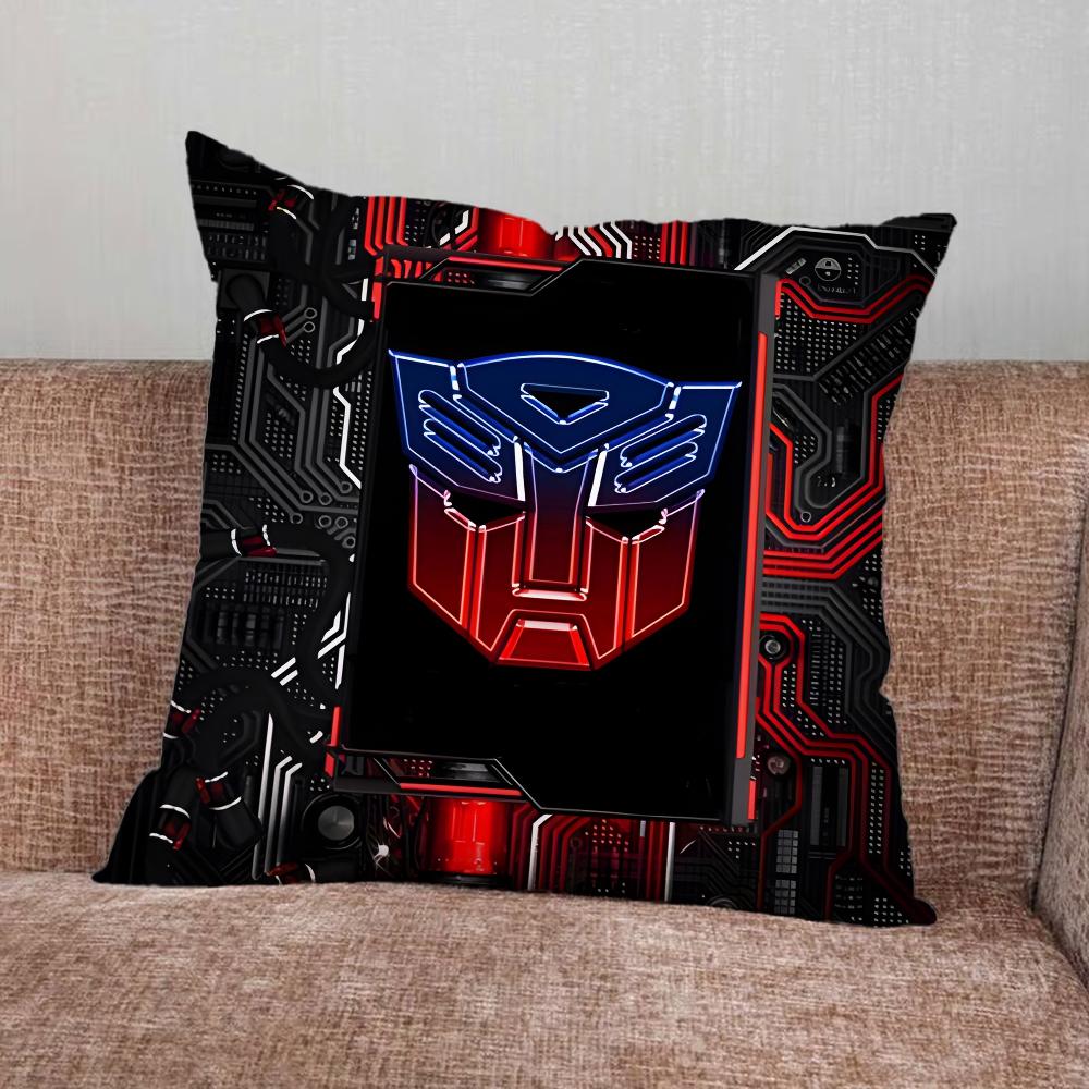 LOGO T-Transformers COOL  Pillow Case For Home Bedroom Car Office Decoration Living Room Sofa Cushion Cover Suitable