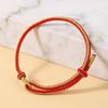 Benmingnian Woven DIY Gold Red Black Couple Bracelet (Semi-Finished)
