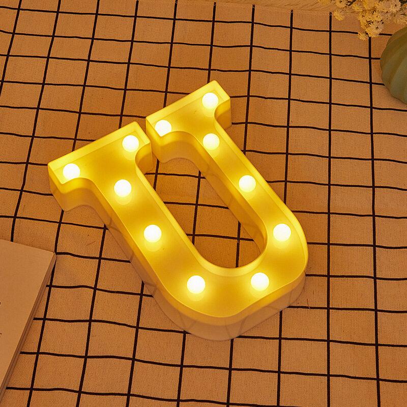26 Luminous Alphabet Letter LED Night Lights Ambience Battery Light Letters Lamp Christmas Wedding Birthday Party Decoration