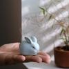 Home Ceramic Bunny Chinese Tea Pet Lazy Kung Fu Tea Rabbit Ornament Tea Accessories