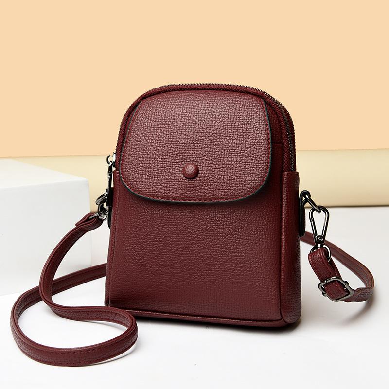 Mobile phone bag women's crossbody bag 2025 new foreign style small bag fashionable simple casual versatile soft leather shoulder bag