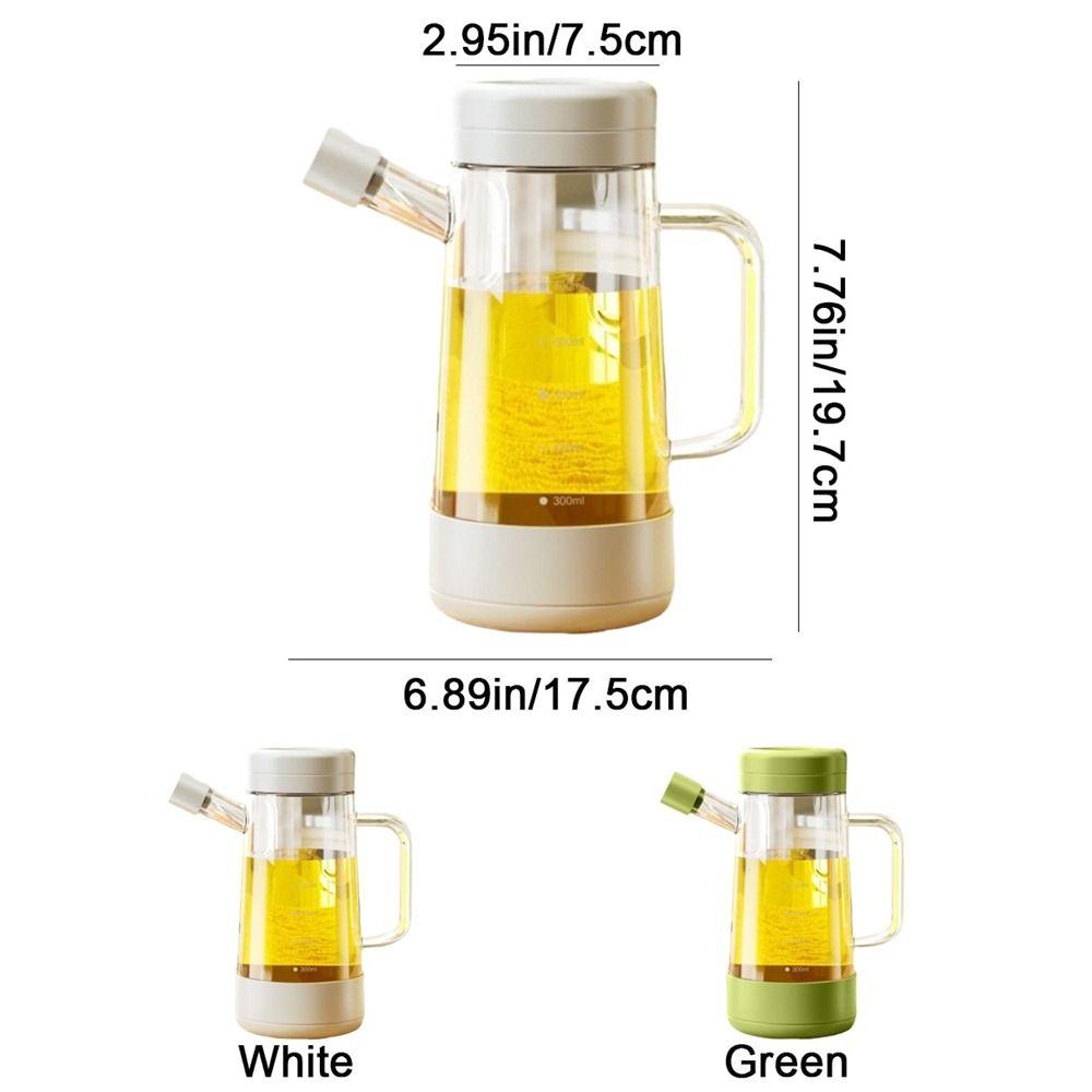 700 ML Glass Oil Bottle Leak-proof Heat-resistant Gravity Oil Bottle with Handle Large Capacity Olive Oil Dispenser Restaurant