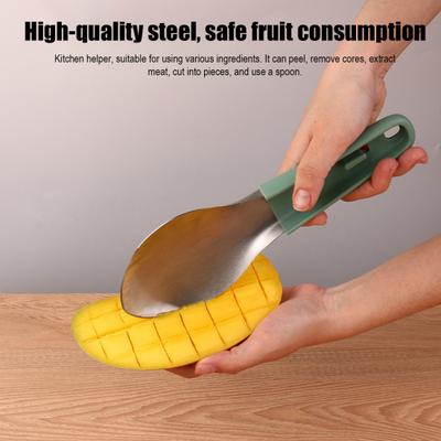 Strumento Sbucciatore e Taglia-Mango in Acciaio Inossidabile 3-in-1 Affettatore, Togli-Semi per Anguria, Avocado, Kiwi Gadget da Cucina