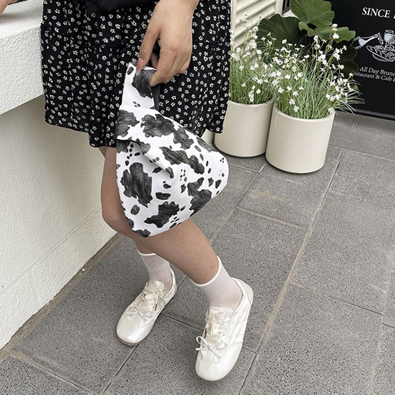 French Underarm Tote Bags for Women's Brown Leopard Handbag Clutch Bags Female Vintage PU Leather Shoulder Bags Versatile Casual KTB