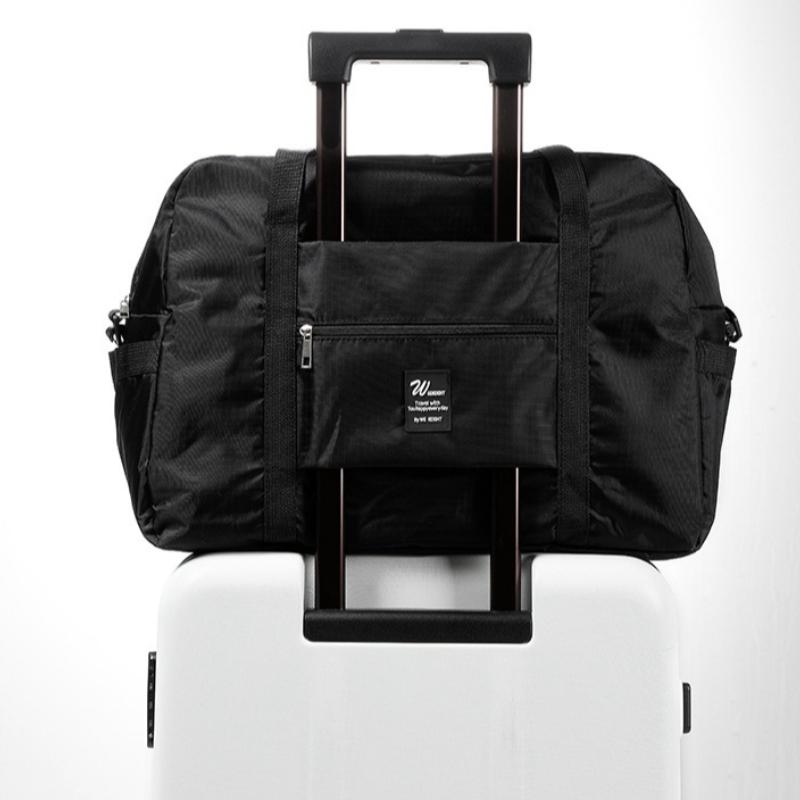 Foldable Travel Duffle Bag - Large Capacity Luggage Organizer for Clothes, Handheld Storage Bag That Slips Over Suitcase