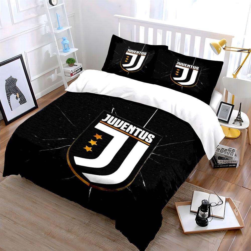 "Juventus Logo Black Bedding Set" Bedding Duvet Cover Set Duvet Cover Pillowcases  (1 * Duvet Cover 2 * Pillowcases, Without Duvet Insert)
