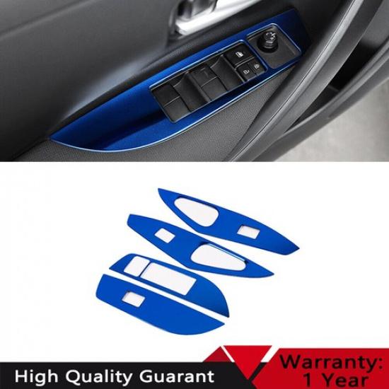 For Toyota Corolla 2019-2021 Blue Titanium Window Lift Panel Switch Cover Trim