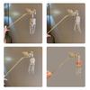 LED Lantern Dangling Hairpin Tassels Buyao Hair Stick Antique Acrylic Hair Pin for Female Chinese Costume Accessories