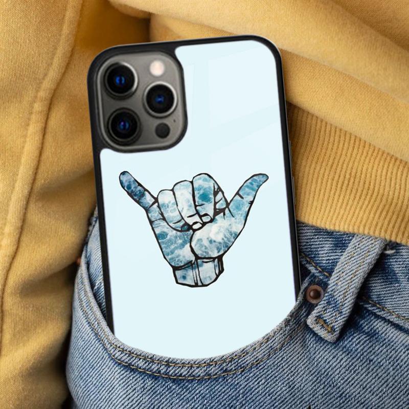 Shaka Surfing Soft Phone Case for iPhone 17 Air 16e Pro Max 15 Pro 13 14 Plus 11 12 MagSafe Magnetic Coque