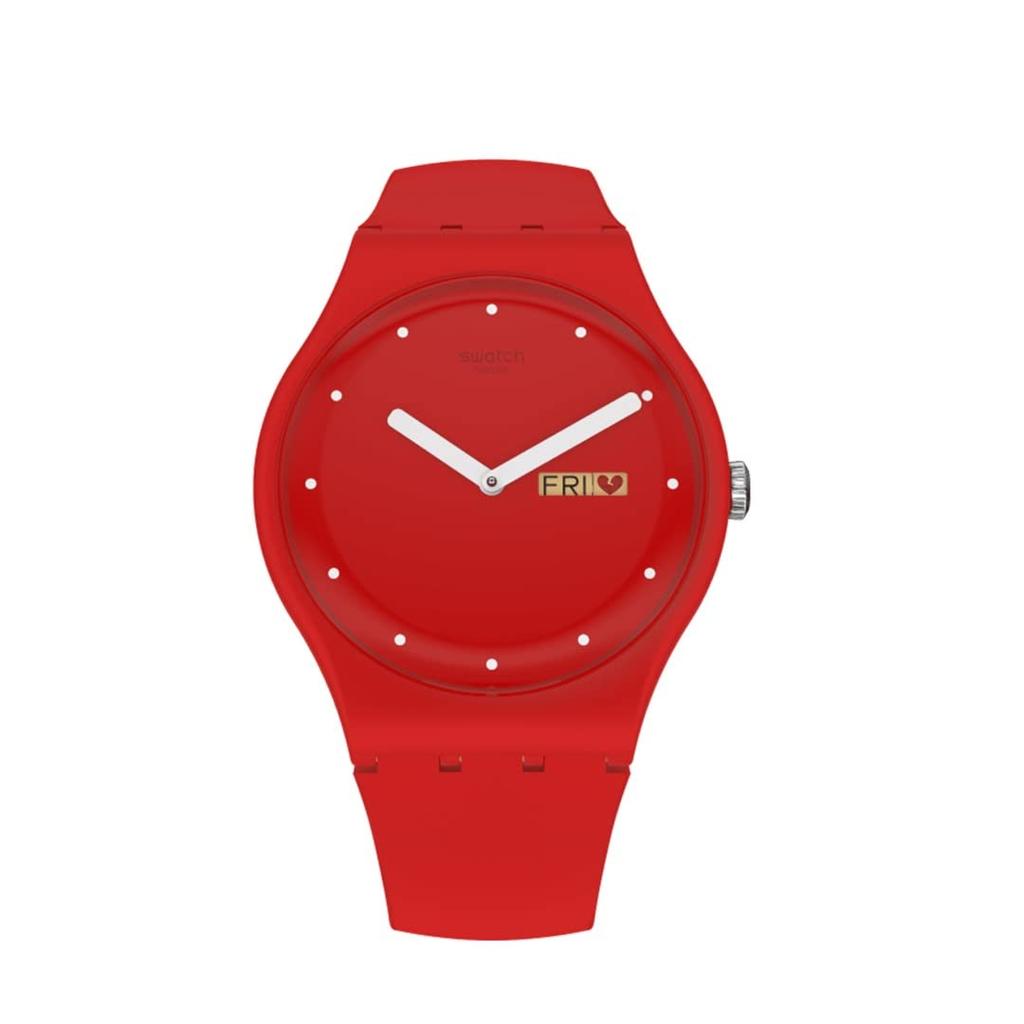 Swatch SWATCH VALENTINE'S DAY SUOZ718 Wristwatch, Red