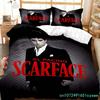 Tony Montana Scarfaces Bedding Set Boys Girls Twin Queen Size Duvet Cover Pillowcase Bed Boys Adult Home Textileextile