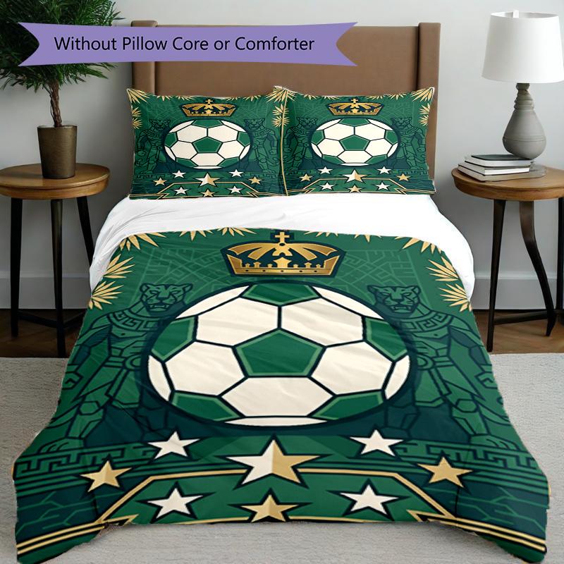 3pcs Duvet Cover Set (1*Duvet Cover + 2*Pillowcase, Without Core), Club Santos Laguna Print Bedding Set, Bedroom Decor, All‑Season, Birthday Gift