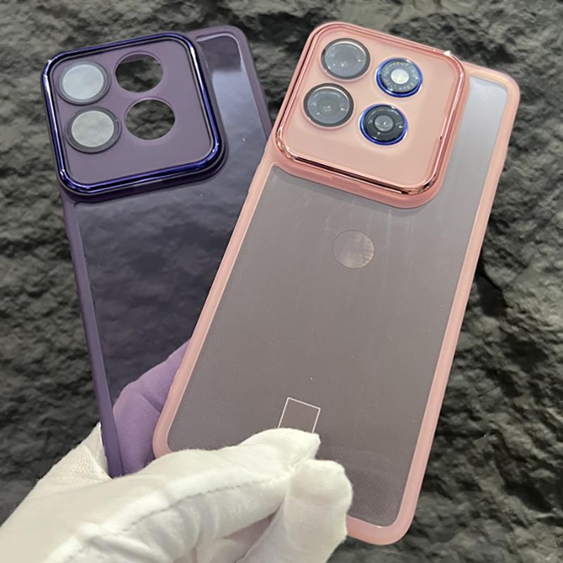 Luxury Transparent TPU Phone Case for Motorola Signature Edge 70 Ultra 60 Pro 50 Fusion G77/67 Lens Protect Skin Feel Back Cover