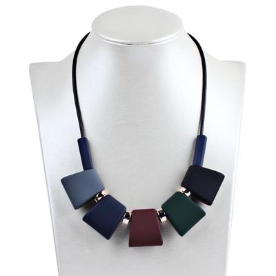 European and American Exaggerated Versatile Frosted Round Bead Short Necklace