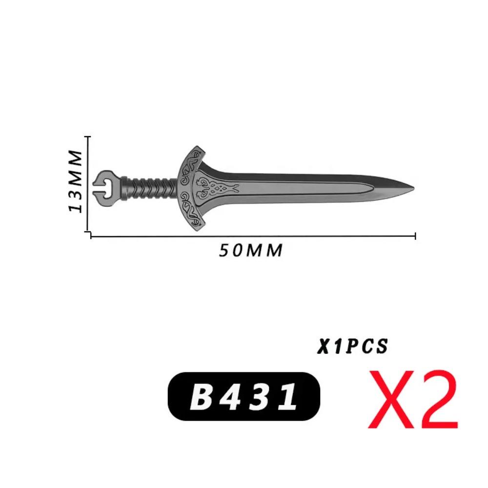 MOC Building Blocks Medieval Military Solider Figures Knights Weapons Accessories Helmet Sword Spear Bow Axe Mini Bricks Toys