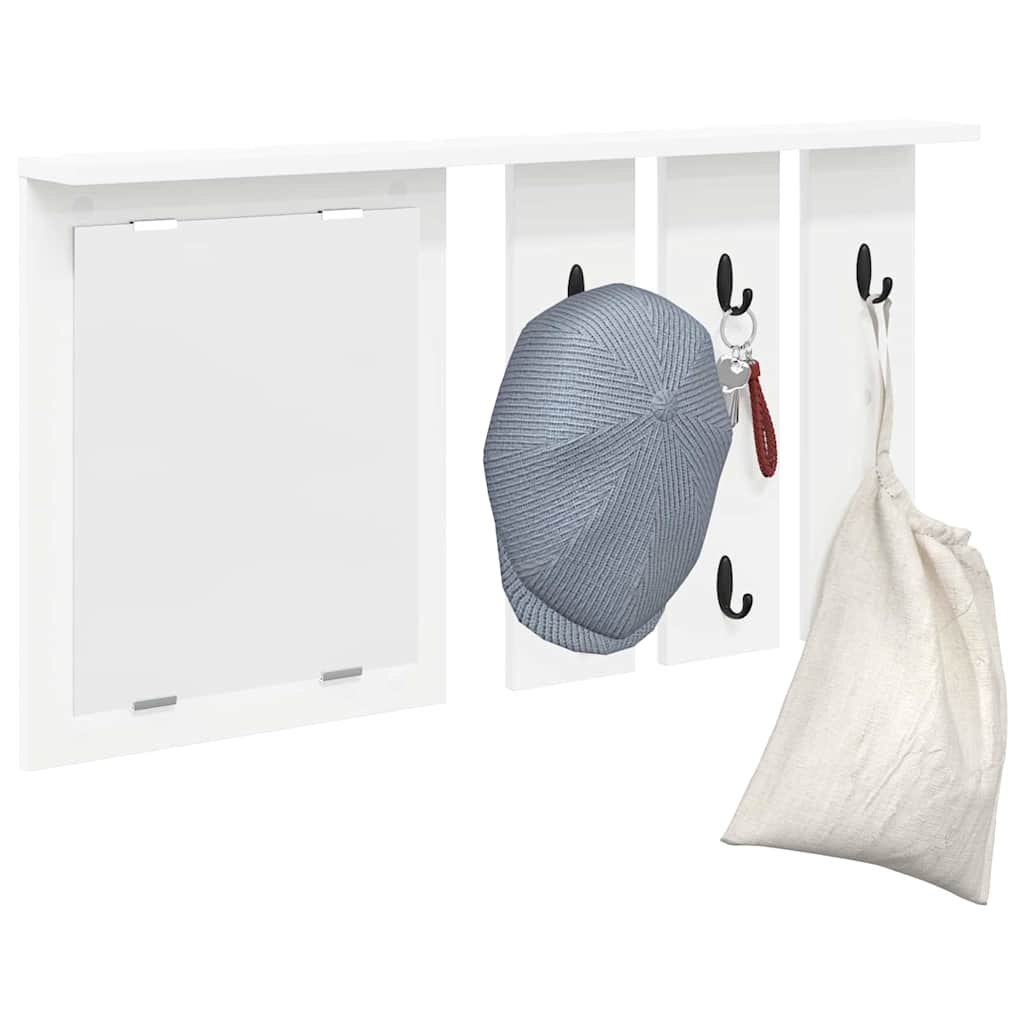 Wandgarderobe mit Ablage Weiß 85 x 10 x 45 cm