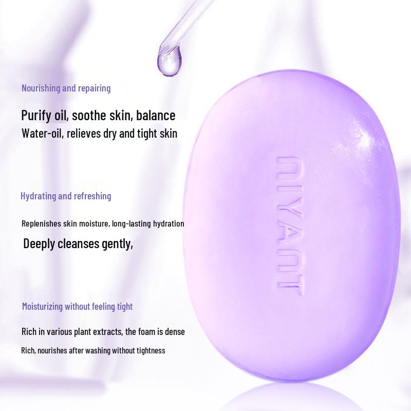 Plant Lavender Anti-Mite Skin-Tenderizing Handmade Soap – Refreshing Oil Control Essential Oil for Face and Body Wash