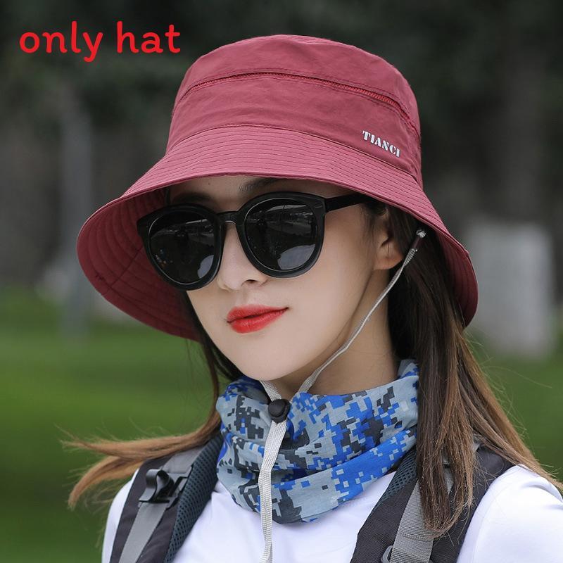 Fisherman Hat Summer Outdoor Sun Protection Breathable Wide Brim For Women