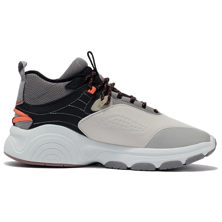 Li Ning Warm Edge Trend Rebound Mid-Top Running Shoes Men Running Shoes Gray AGLR239-1