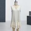 Summer Dress for Women Casual V Neck Sleeveless Mini Beach Sundress Casual Vacation Ruffle Tank Dress