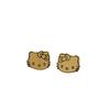 Titanium Steel Cat Ear Bone Stud – Durable, Fade-Resistant, Adorable Cartoon Design, Suitable for Bathing and Sleeping