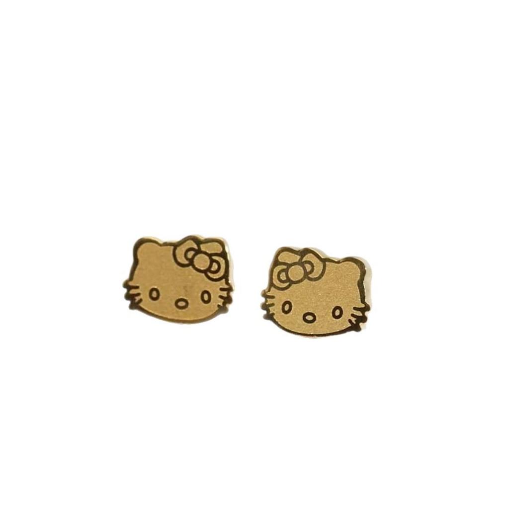 Titanium Steel Cat Ear Bone Stud – Durable, Fade-Resistant, Adorable Cartoon Design, Suitable for Bathing and Sleeping