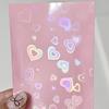 Lifeall Pokasleeve Top Loader Poka Heart Hologram Card Sleeves, White + Pink, 100 Sheets