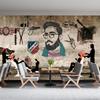 Modern Barber Shop Wall Mural Hairstylist Scissors Comb Scraper Wallpaper Suitable For Barber Shop Beauty Salon 3d Wall Murals
