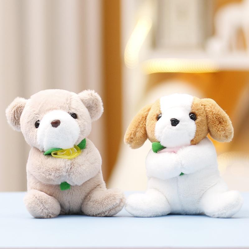 Cat Dog Bear Plush Toy Keychain Backpack Decorations Pendant Gift Cartoon Doll