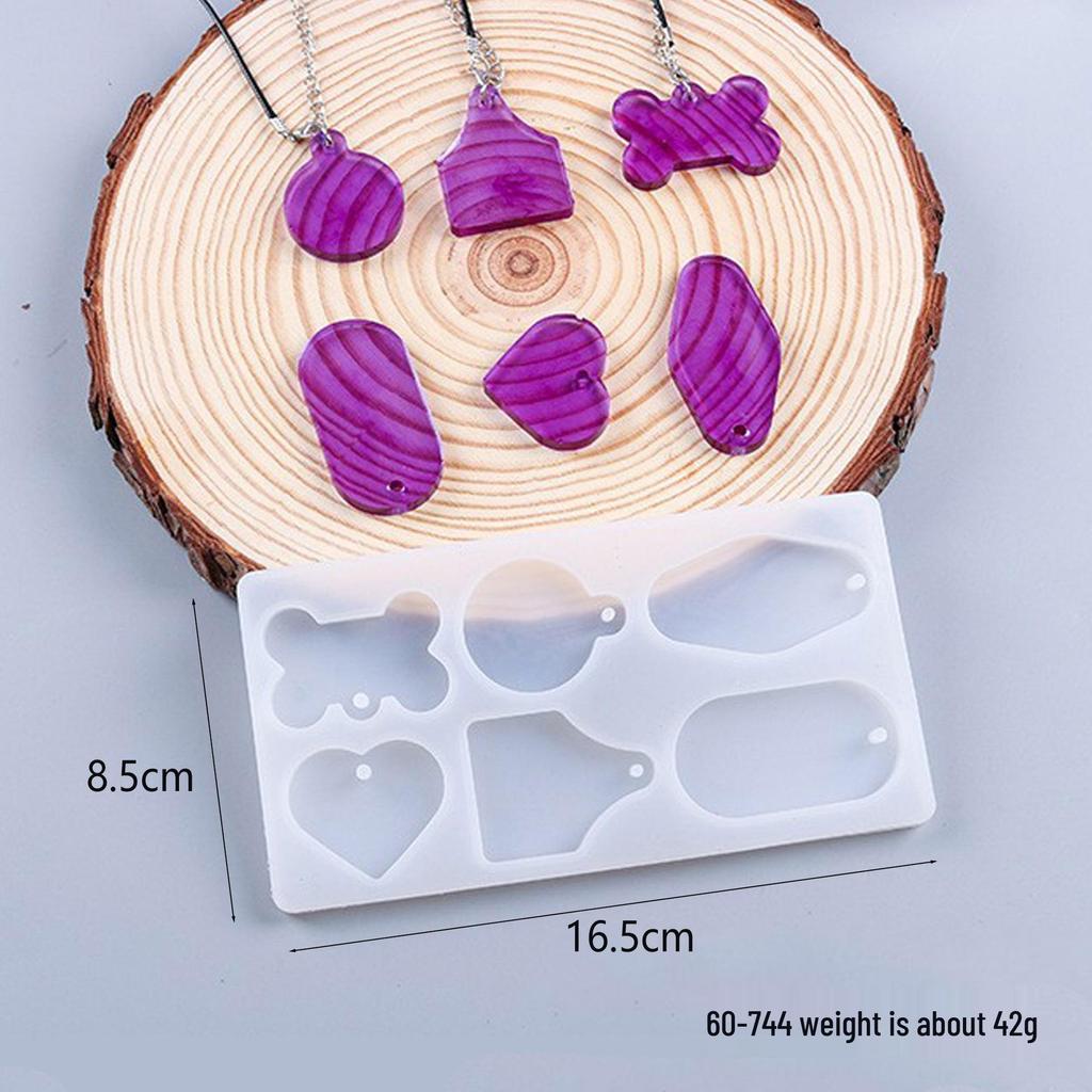 DIY Geometric Silicone Mold for Round, Oval, and Earring Pendants