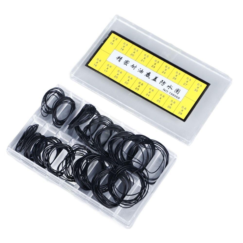

180 шт. 0,5 мм 0,6 мм Инструмент для ремонта часов Уплотнительные кольца Уплотнители задней крышки часов Замена часов