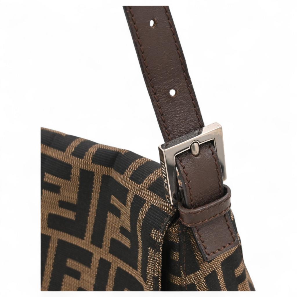 Auth FENDI Zucca Mamma Bucket Shoulder Bag Handbag Tote Bag Canvas 26424 Fe7872cc