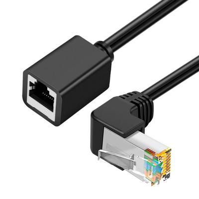 Network Cable Right Angle Up/Down/Left/Right Angled RJ45 Cable Cat6 Ethernet Cord Network Extension Cable CAT6 Network Wire