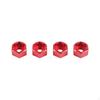 4 Pieces 5mm To 7mm Hex Adapters Anodized Finish Wheel Hexagonal Drive Hub Red