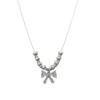 Korean Crushed Silver Bow Necklace: Elegant & Versatile Clavicle Chain for Women