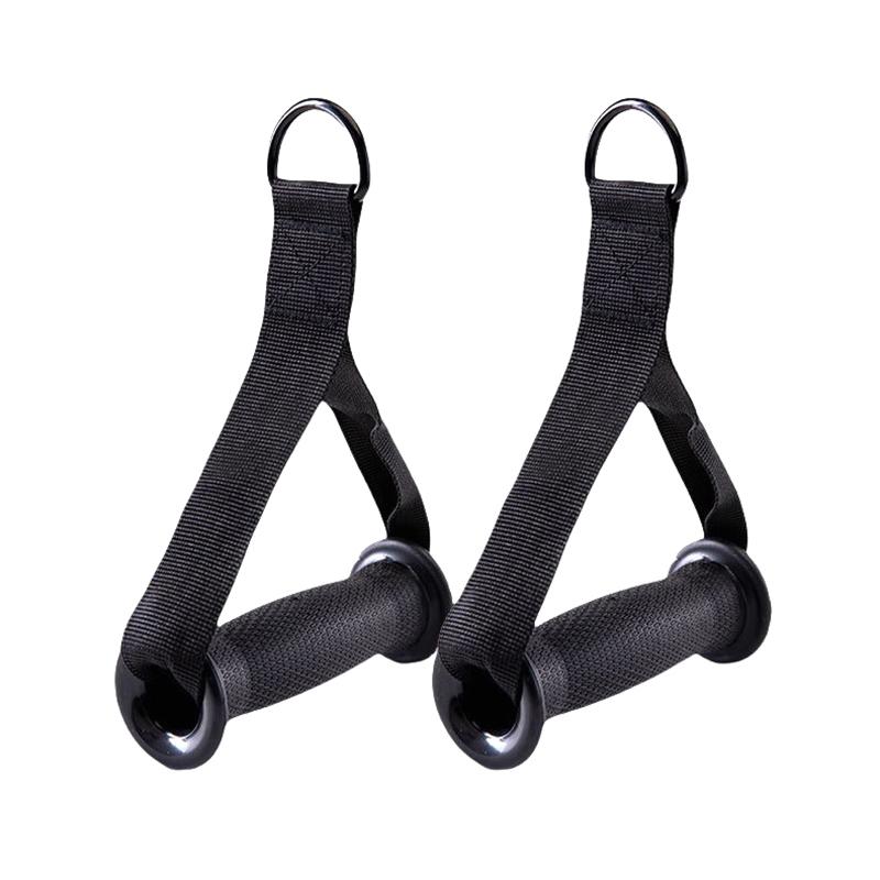 Fitness Resistance Bands Handles Gym Anti-Slip Grip Strong Nylon Webbing Grip Puller Handle Heavy Duty Cable Machine Workout