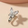 Copper Butterfly Nose Ring Rhinestone Non Pierced Ear Clip Cuff Clip On Nose Hoop Ring  Party