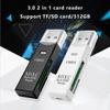 USB 3.0 Зчитувач Пам'яті Micro TF SD Карт Зчитувач Високошвидкісний Записувач Флеш-Накопичувач