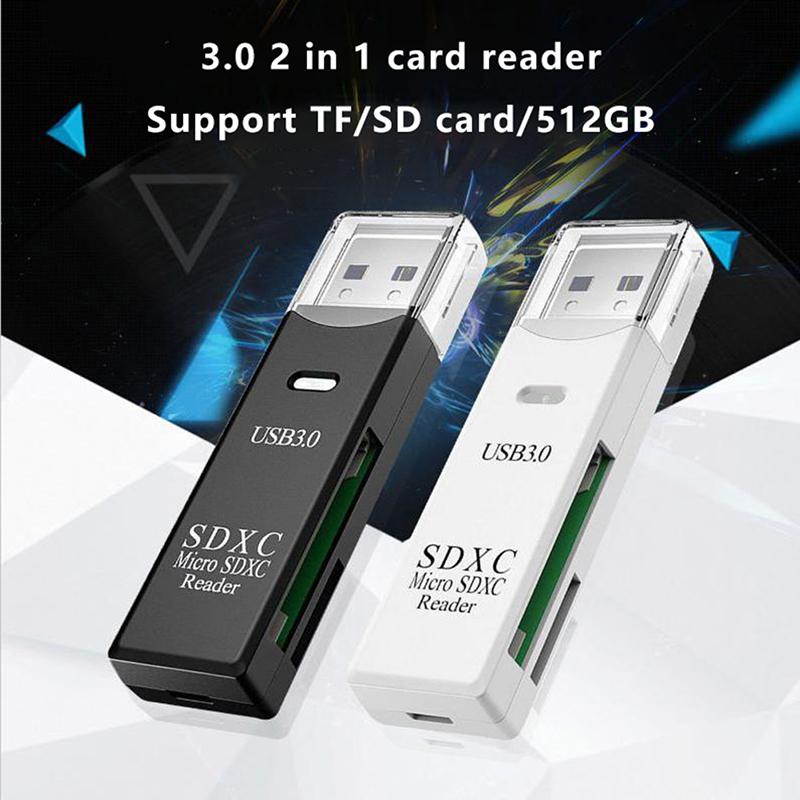 Lector de Tarjetas de Memoria USB 3.0 Micro TF SD Lector Escritor de Alta Velocidad Unidad Flash