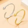 Trendy Snake-Shaped Stainless Steel Bracelet: Unisex Punk Style Jewelry