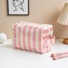 Stylish Strip Makeup Bag Portable Travel Large Capacity Lipstick Storage Bag Handbag Cosmetic Bag Toiletry Bags Girls Gifts