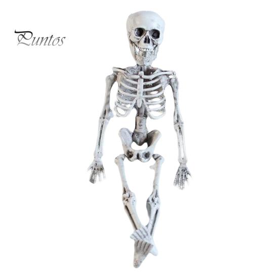 

Украшение на Хэллоуин, реалистичная пластиковая фигурка скелета человека с подвижными суставами для декора дома с привидениями в помещении и на открытом воздухе 40cm