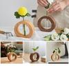HeMu-Transparent Hydroponic Flower Device, Wood Decoration, Flower Arrangement, Mini Glass Vase, Living Room