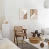 Abstract Art Poster with Gold Aluminum Alloy Korean and Stylish Canvas Morandi Nude Nordic Wall Art Interior Framed Frame, Style, Cute, Panel, Color,