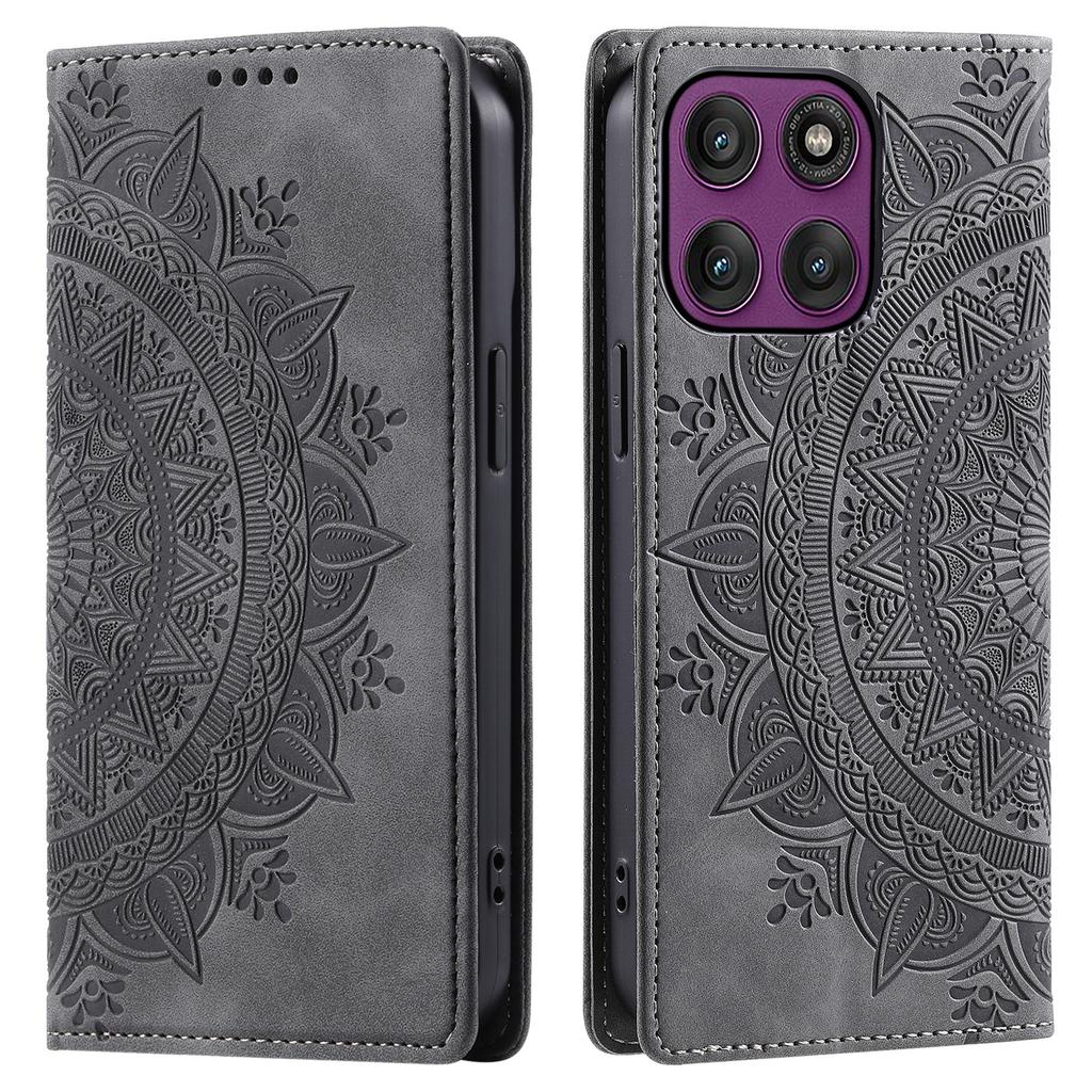 For Motorola Moto G56 5G Case Magnetic Closing Leather Phone Cover Pattern Imprinted