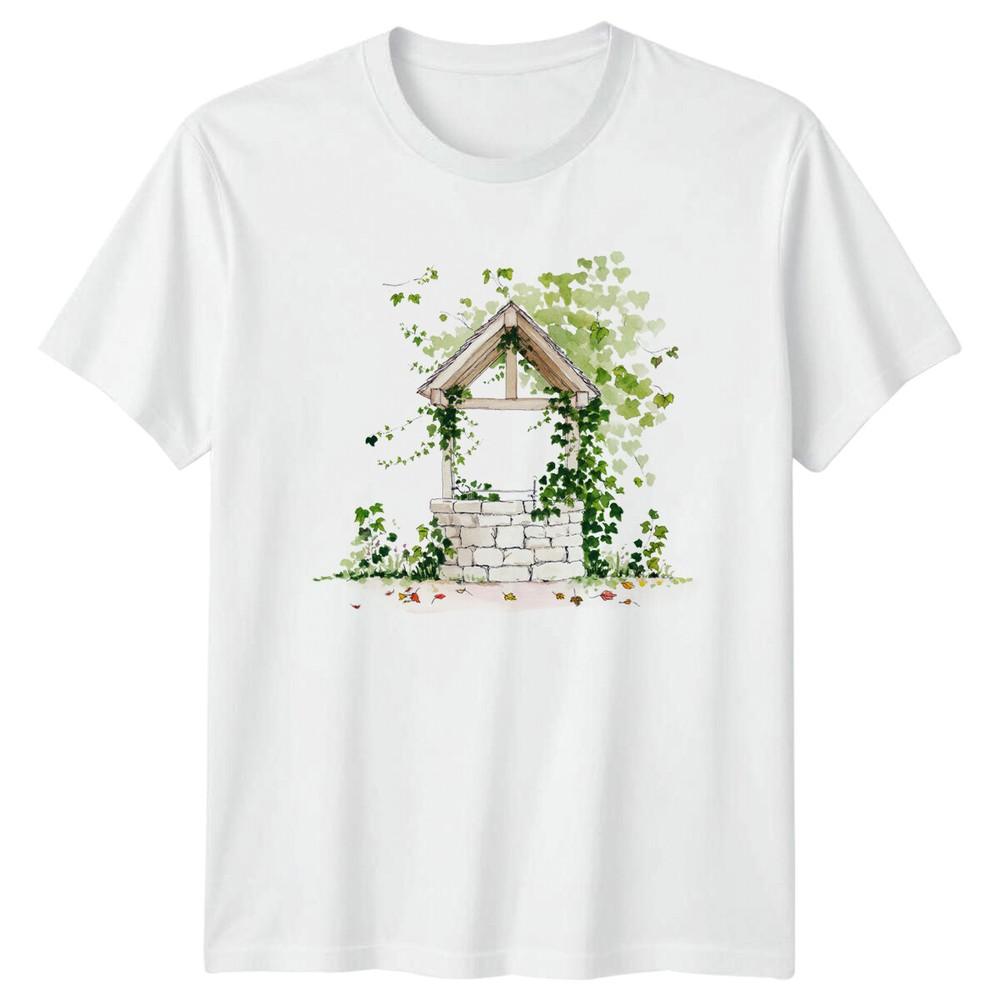 Wishing Well Landmark Unisexs TShirt Ladies Tee Graphic Unisex Top S