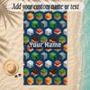Beach TowelMinecraft Custom Name Text Personalized Soft Towel for Beach Pool Indoor Home Decor Gift