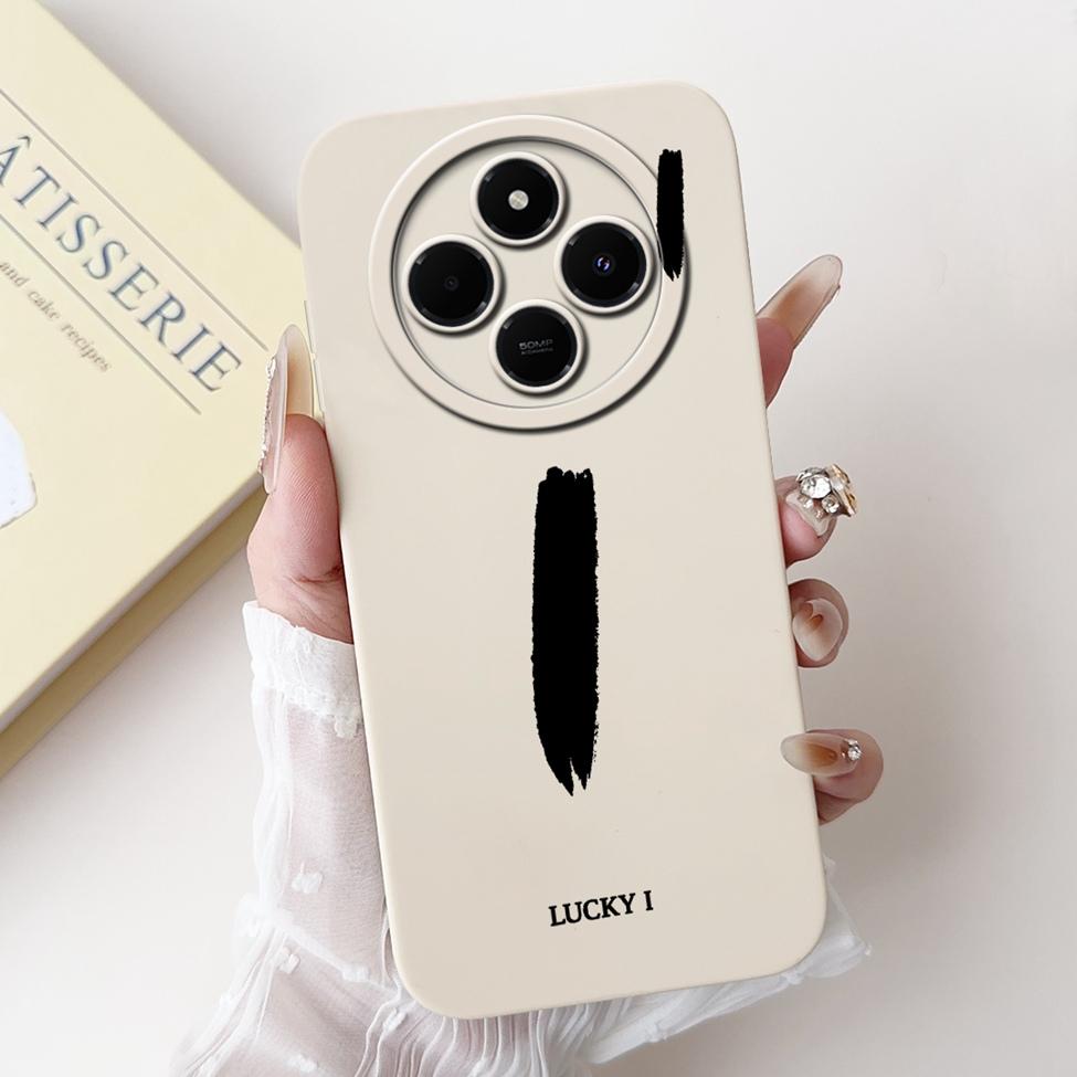 Cover For Redmi 14C 14R Case Simple Fashion A-Z Letter Pattern Design Silicon Shockproof Funda For Xiaomi Poco C75 4G Back Cover